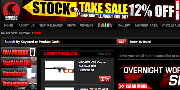 RedWolf Airsoft is now having a Stock Take Sale
